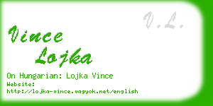 vince lojka business card